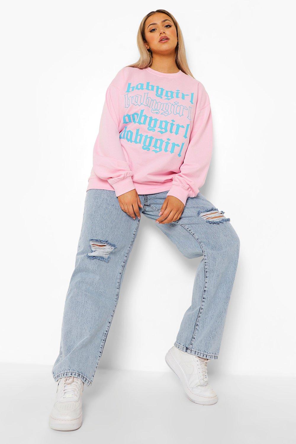 Baby girl slogan clearance jumper